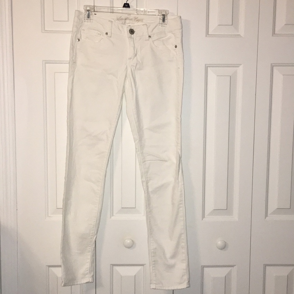 American Eagle White Skinny Jeans